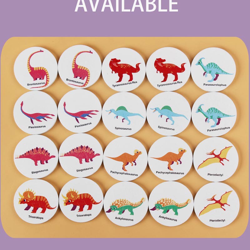 Dinosaurios temáticos juguetes de aprendizaje temprano patrones cognitivos juegos de memoria observación para encontrar el mismo entrenamiento de aprendizaje temprano