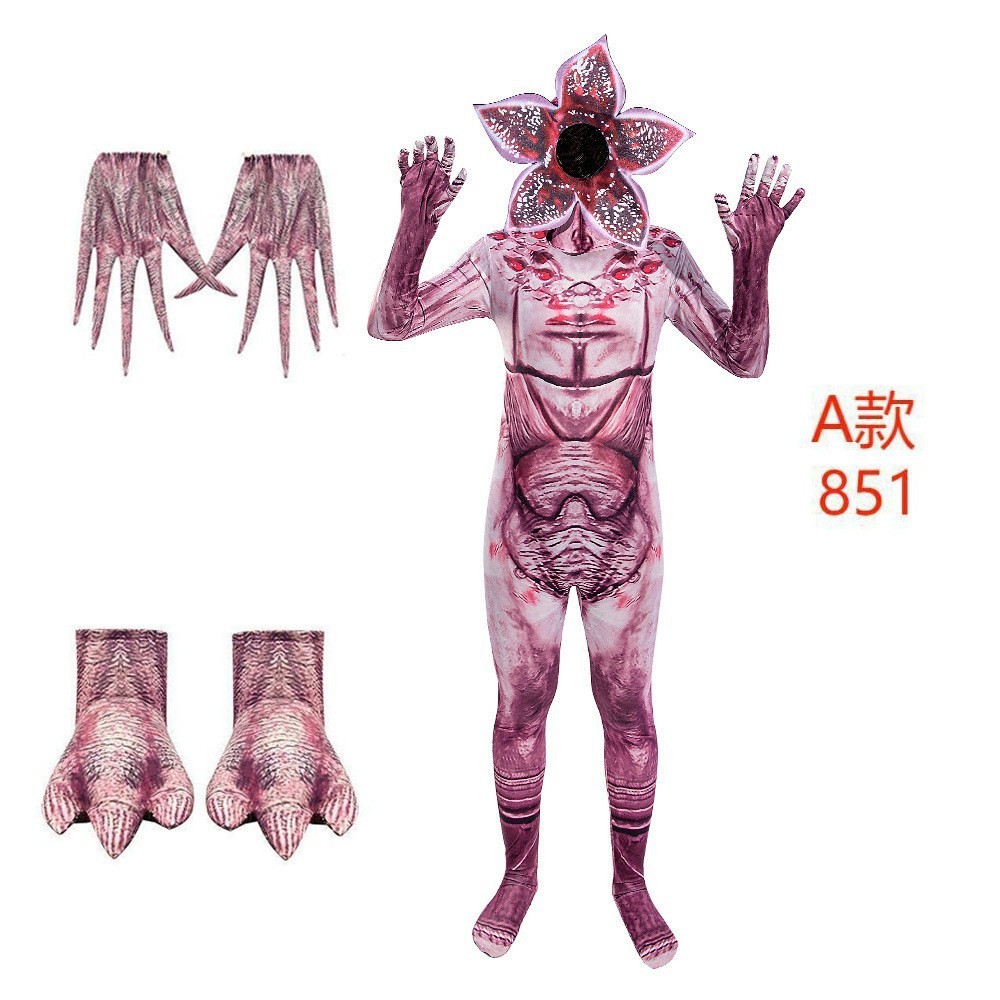 A형 피라냐 점프수트 + 피라냐 후드 + 장갑 및 발 장갑