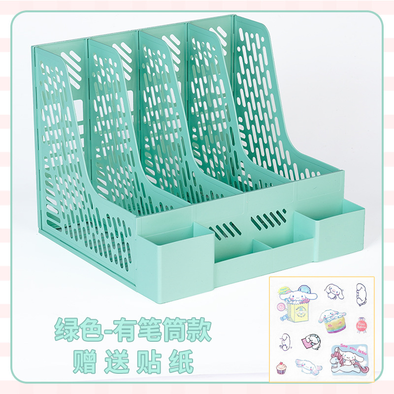 녹색 스트립 펜 용기