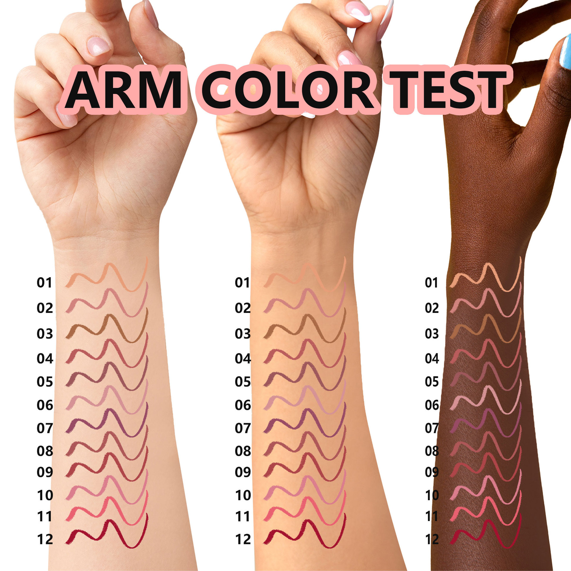 VSTKO Cross-border Gourd-tipped liquid Lip Liner Pen Set Matte, easy-to-color, waterproof and long-lasting nude Lipstick pen Item Picture