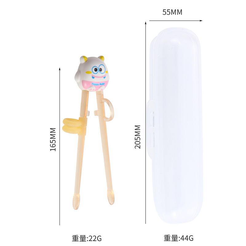 子供の箸の赤ちゃんは食事をして箸を訓練します。|undefined