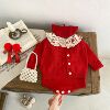 Spring colored jacket for early age girl's, bodysuit, set, lifting effect