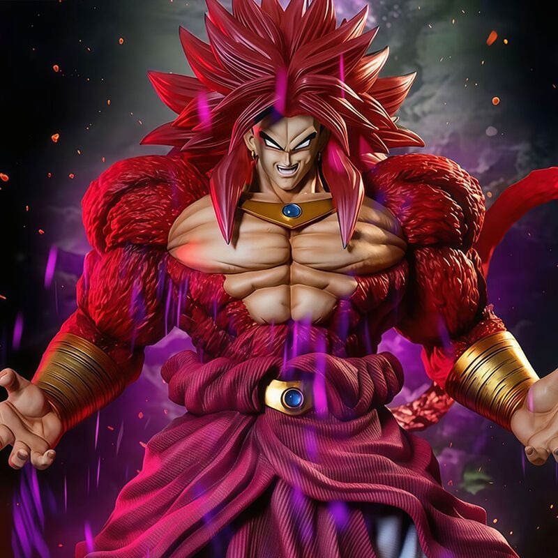 Super Four Broly [Fully Painted] Dragon Ball Figure Gk Anime Figure Model Large Trendy Collectible Display Piece