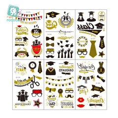 Recarong New Cross-border Graduation Season Tattoo Sticker Waterproof Gold Foil Face Sticker Personalized Tattoo Sticker