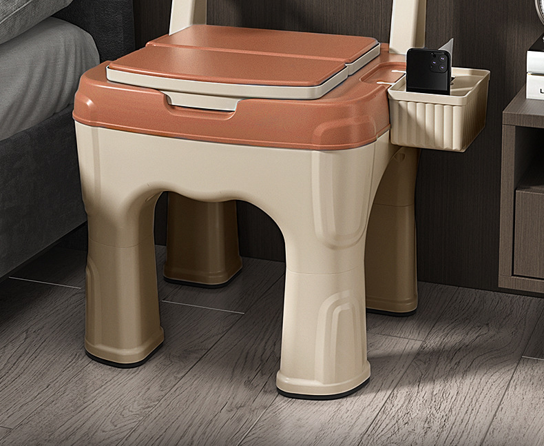 Adult mobile toilets, indoor armrest toilets for the elderly, pregnant women, the disabled and patients, cushioned backrest chairs details Picture