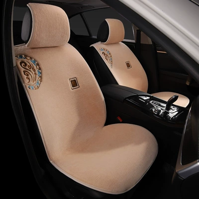 Wool pad Plush Cushion Car Cushion Universal - junlins-world-warm-rice-two-standards