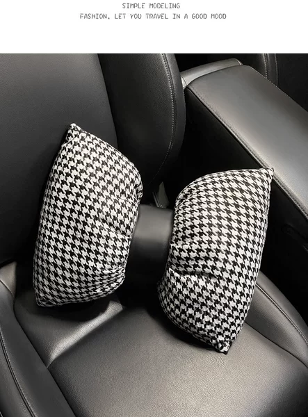 Black belt houndstooth-waistrest