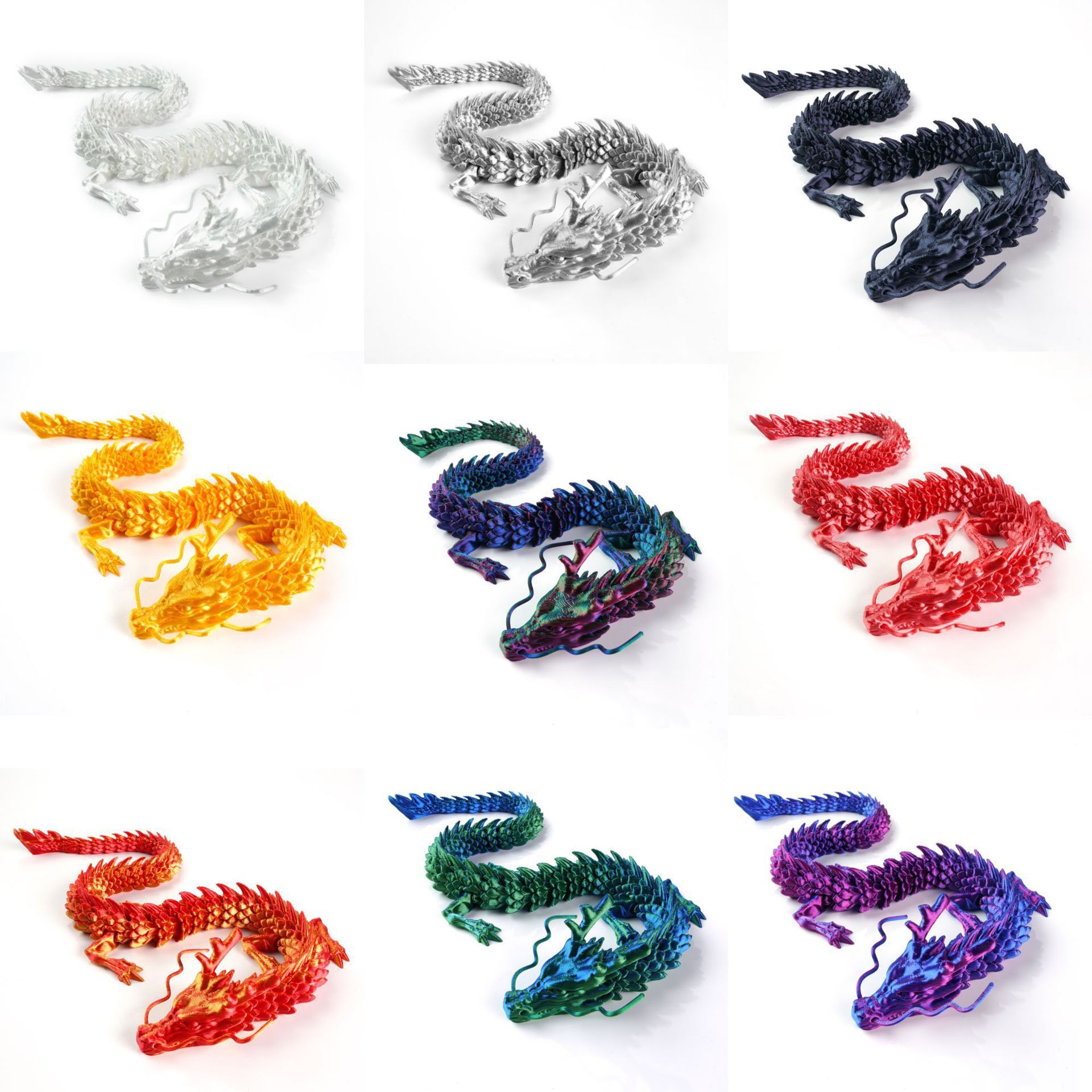 3D Printed Chinese Dragon Crafts Ornaments Gifts Internet Celebrity Creative Figurines Car Ornaments Manufacturer Figurines