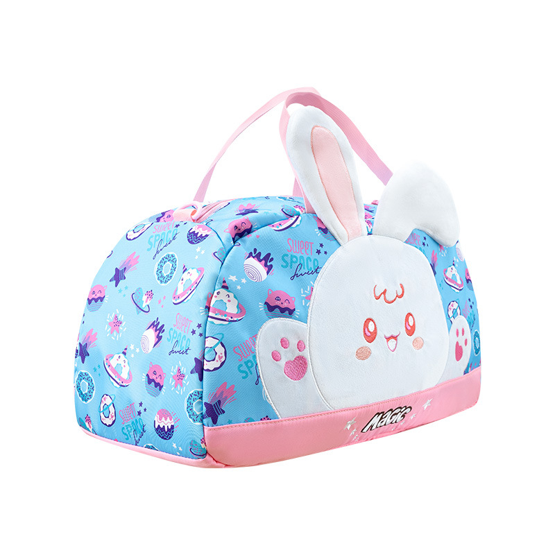 Caricatura lindo conejo, bolsas de hombro para niños y niñas, bolsas de mano para bebés de impresión extranjera, bolsas de viaje de gran capacidad