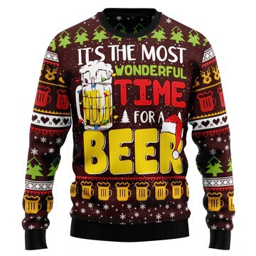 Men's Sports Loose Long-Sleeved Right Shoulder Round Neck Sweatshirt Christmas Series Hot Sale Cross-Border Trendy 3D Digital Printing