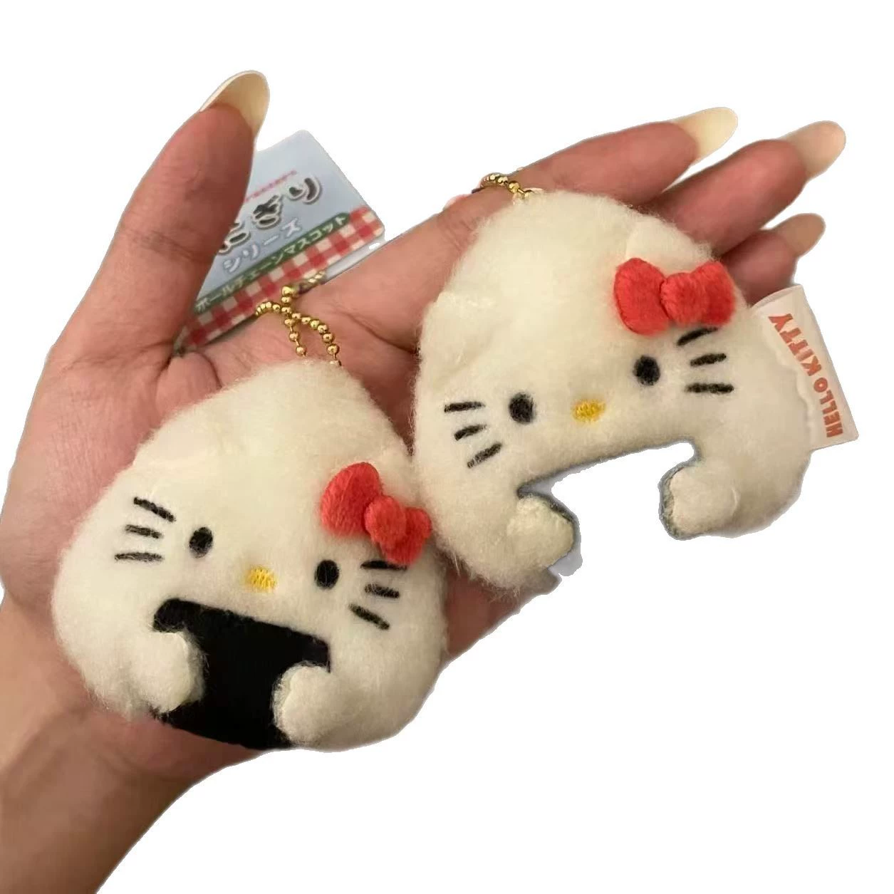 Мягкий подвес (Sanrio Hello Kitty) для сумки, мини-плюш с шариковой цепочкой, милый аксессуар