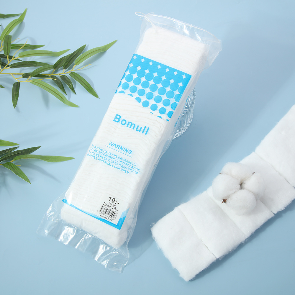 Estación internacional de venta caliente bolsa de algodón maquillaje portátil viaje 100g plegable maquillaje limpio algodón al por mayor