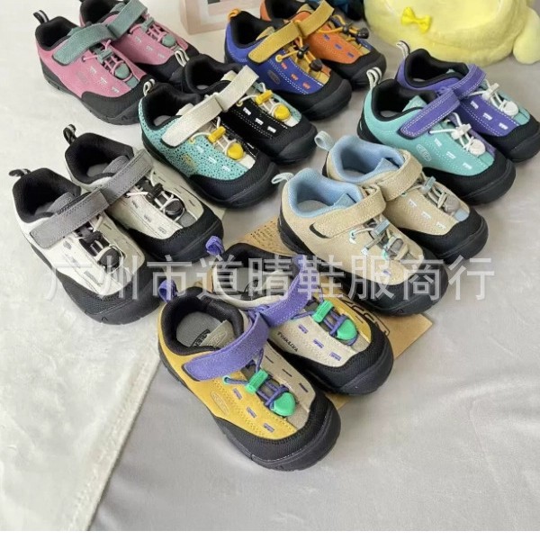 KN003 科恩纯原keen 升级版新款翻毛皮网红儿童魔术贴麓皮童鞋|undefined