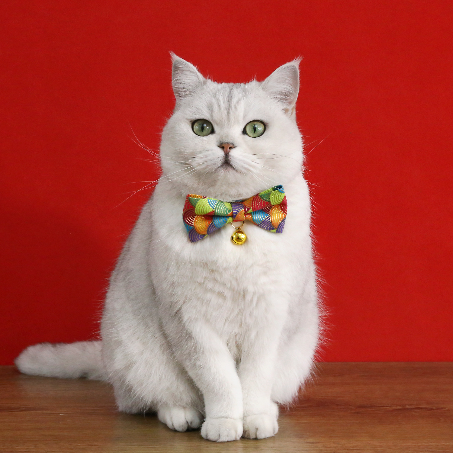 Pet estampado China Fengxiang nube ajustable anti-asfixia collar de corbata gato perro japonés cadena de arco