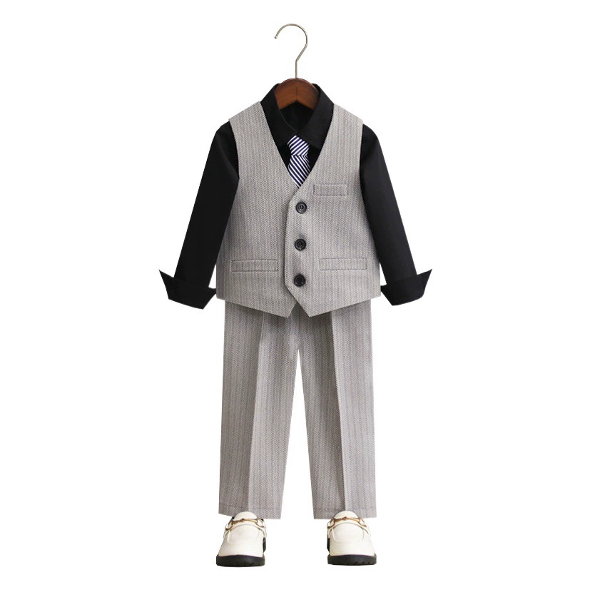 Детский костюм-костюм для мальчиков, осенне-зимнее детское свадебное платье с цветком, Детский костюм для ребенка на один год, костюмы для фортепиано на флисовой подкладке