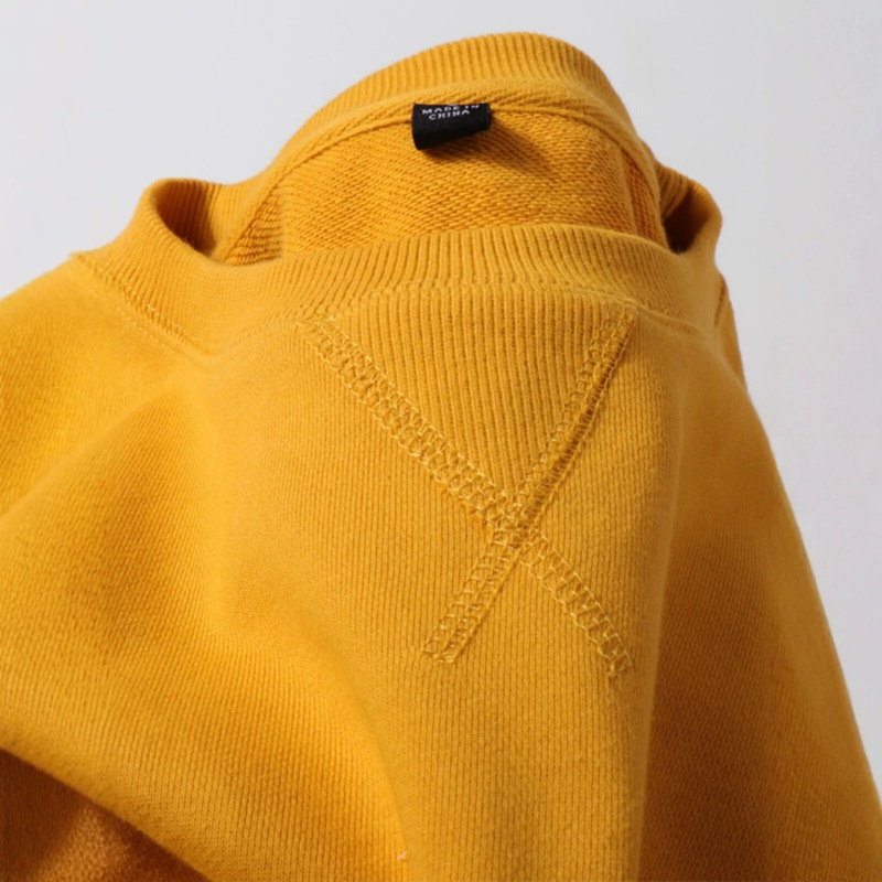 340g heavyweight, thick, round-neck, long-sleeved T-shirt, suitable for layering, solid color, ginger yellow, pure cotton, white, men's and women's top 340g heavyweight, thick, round-neck, long-sleeved T-shirt, suitable for layering, solid color, ginger yellow, pure cotton, white, men's and women's top