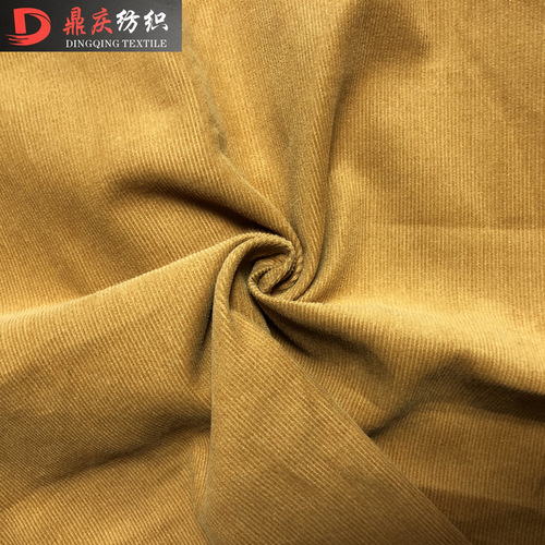 21-ply 100% cotton non-stretch corduroy fabric, 21-warp corduroy, all-cotton fabric, suitable for pants and jackets.