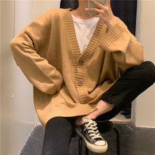 Woman Sweaters Cardigan Coat Women's Loose Button Knitted Ca