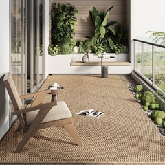 外贸地毯室外满铺地毯客厅茶几沙发毯免洗仿剑麻菠萝圈入户进门垫