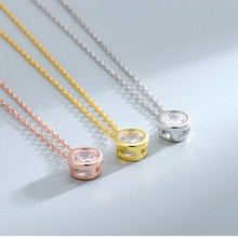 泡泡镶钻项链小众高级感S925纯银镀18K欧美ins风饰品简约轻奢