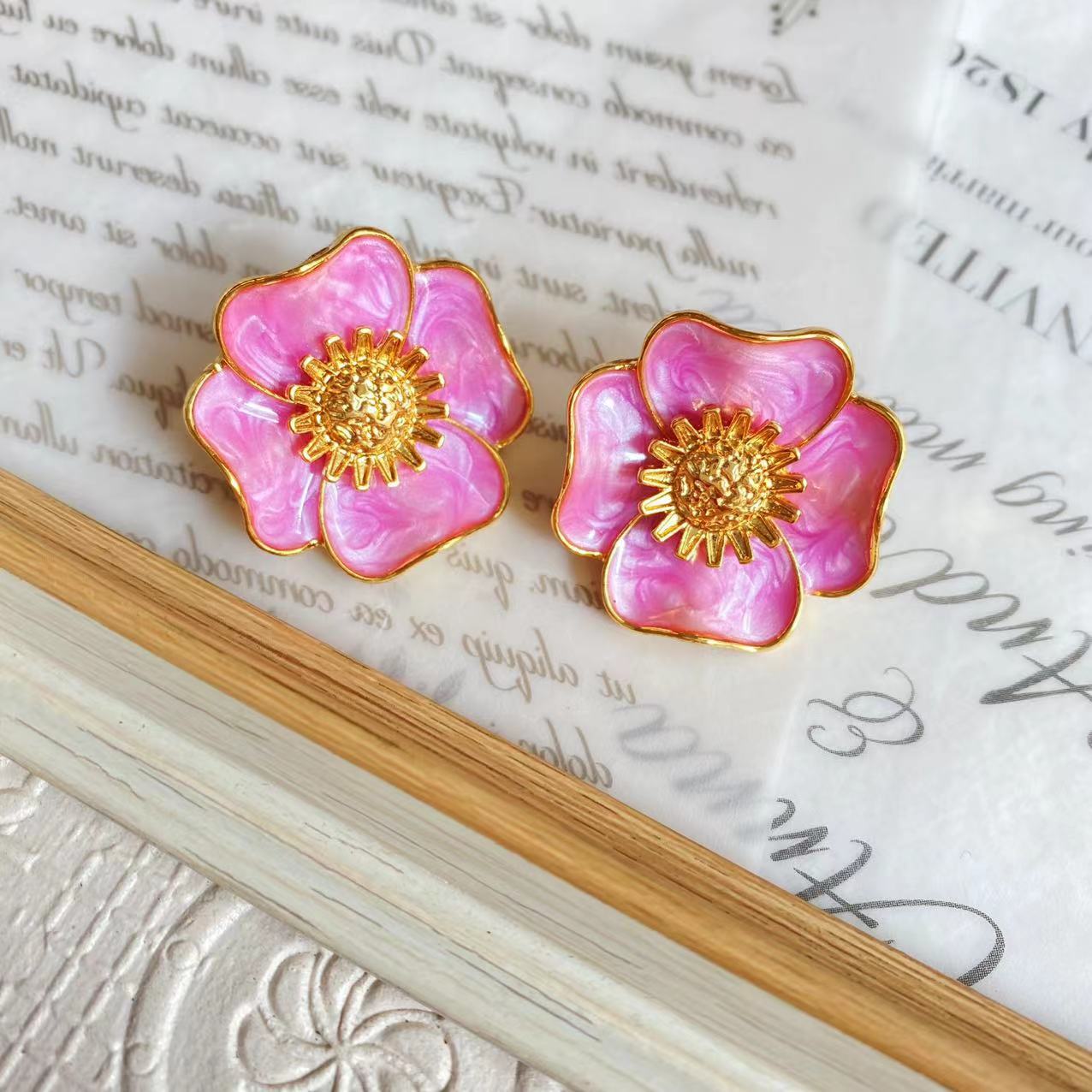 Fashion Flower Alloy Plating Womenu0027S Ear Studs 1 Pair
