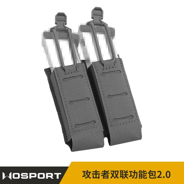 Wosport Attacker Double 9mm Functional Pack 2.0 Velcro Fixing Strip Elastic Rope Handle Quick Carry