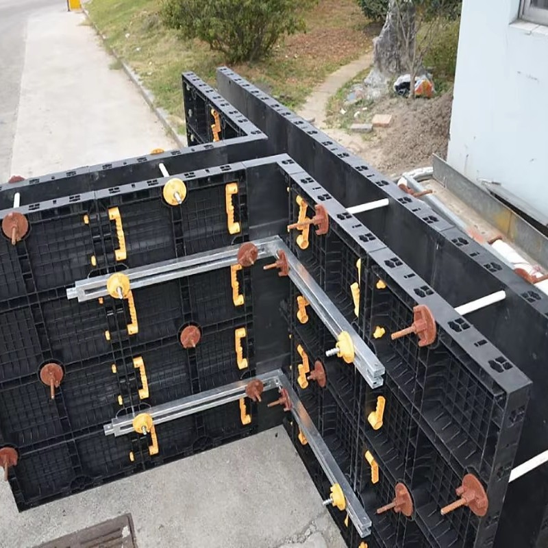 encofrado zanja construcción plástico cuadrado salida abs pared molde de acero plástico molde de concreto de columna cuadrada fundido en el lugar