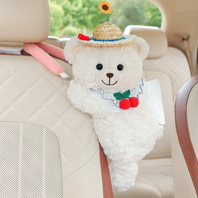 Car tissue box/set – car tissue box, cute - princess-bowknot-straw-hat-white-bear-space-upgradesmooth-paper-extraction