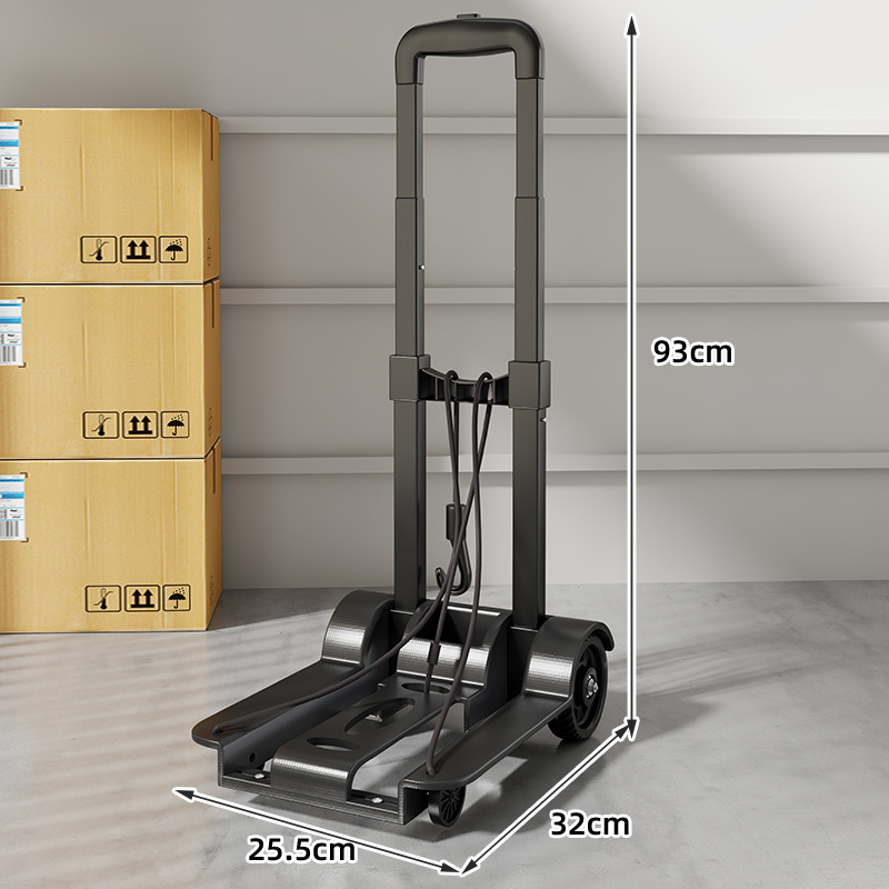 Carrito Plegable de Equipaje de Plástico y Hierro Portátil y Móvil para el Hogar