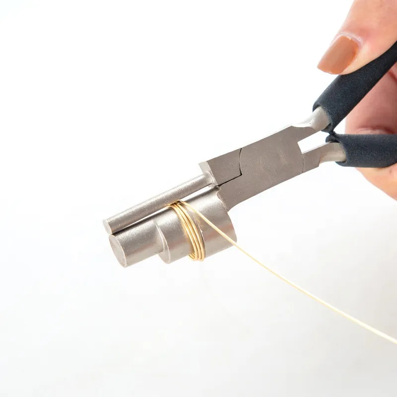 大头三段平口圆嘴钳迷你三段合一珠宝钳饰品DIY钳子绕线造型钳