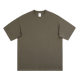 Xinjiang pure cotton earth color 320g heavy cotton short sleeve T-shirt men's loose round neck small neckline women's lovers