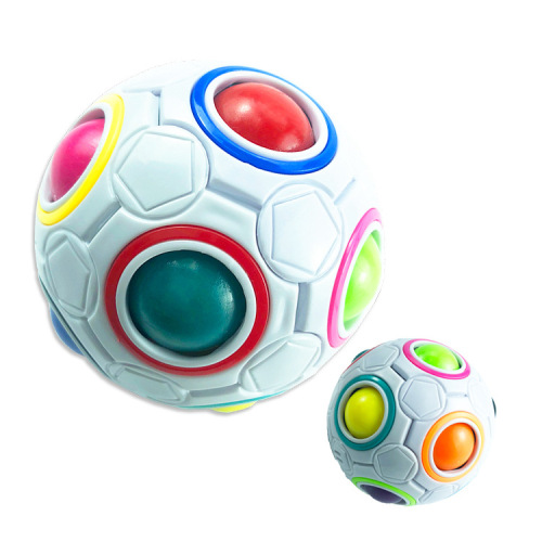 Cross-border children's rainbow ball Rubik's cube toy 12-hole decompression intellectual toy puzzle decompression magic ball gift toy