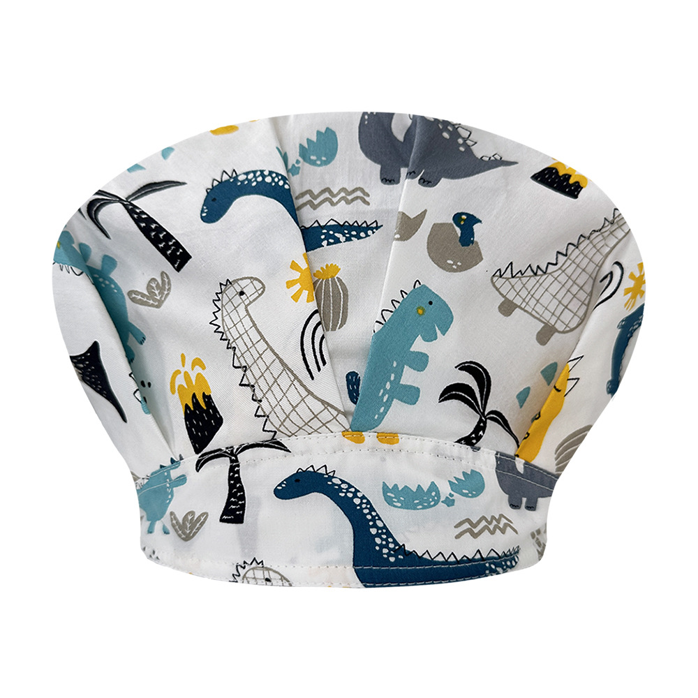Tapa de operación directa de fábrica impresión femenina pequeño animal lindo sombrero de enfermera algodón salón de belleza odontología oral sombrero