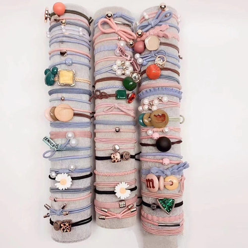 Korean-style Hair Bands Wholesale Influencer Headband Combo Set: Simple, High-Elastic Rubber Bands for Perfect Topknots—Sensual Mori Girl–Themed Hair Ties