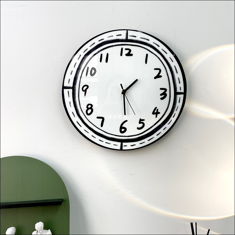 Cartoon Animation Two-Dimensional Wall Clock Studio Living Room Shop Studio Art Room Decoration Wall Clock Wall Clock