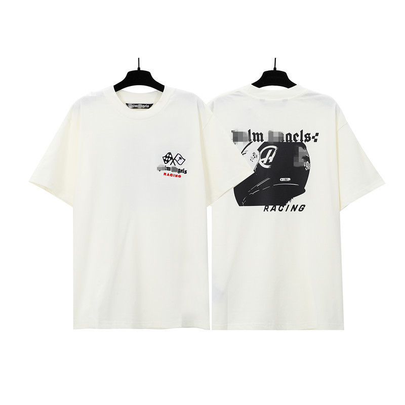 Cross-border European and American Fashion Brand Palm Angel Tour Rally Co-branded Short-sleeved T-shirt Men's and Women's American High Street Half-sleeved Shirt