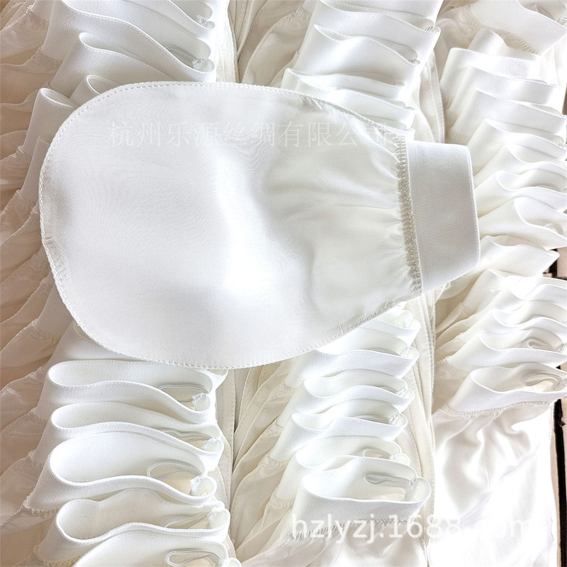 New Silk Face Wash Beauty Towel Exfoliating Dead Skin Soft and Non-Harming Silk Bath Gloves Cleansing Towel