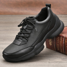 春秋季户外男鞋透气真皮健步防滑耐磨轻便休闲登山百搭鞋发泡底