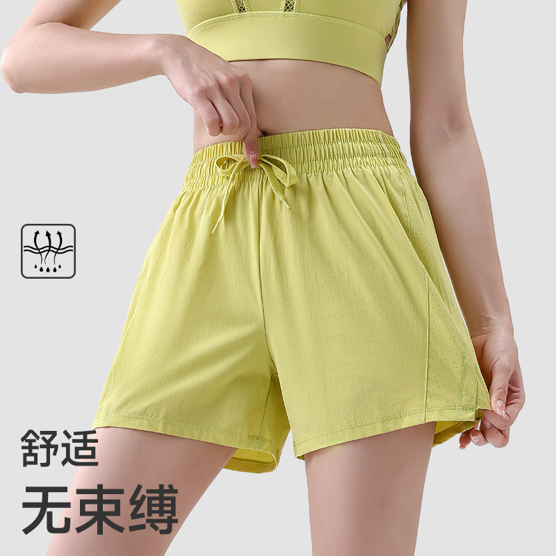 脈暢スポーツパンツの光防止トレーニングランニングパンツ女性フィットネスヨガのゆるい通気性メッシュフィットネスパンツ卸売り