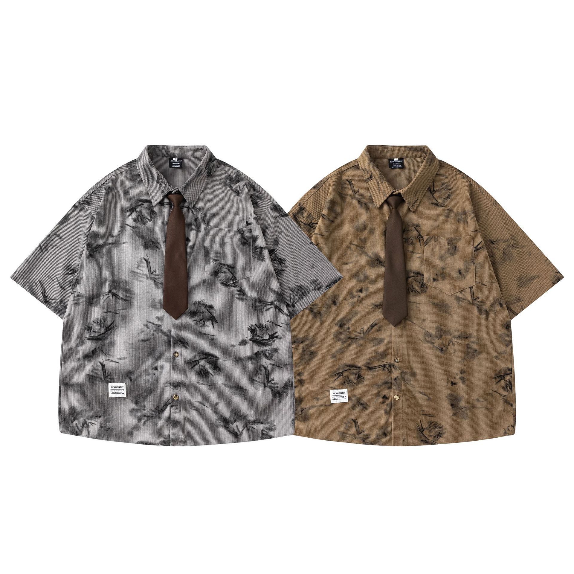 Japanese retro corduroy design shirt
