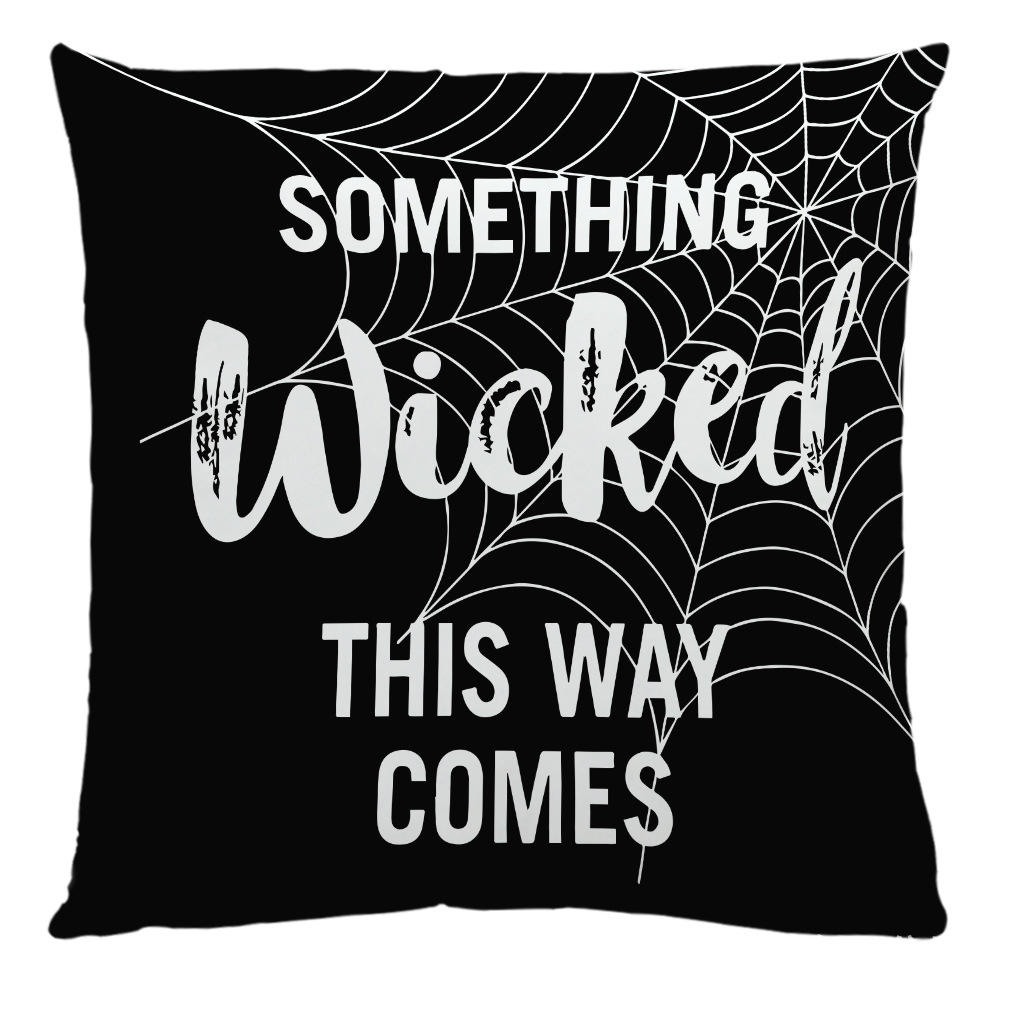 亚马逊跨境新款万圣节系列家居短毛绒抱枕套汽车抱枕沙发抱枕靠垫