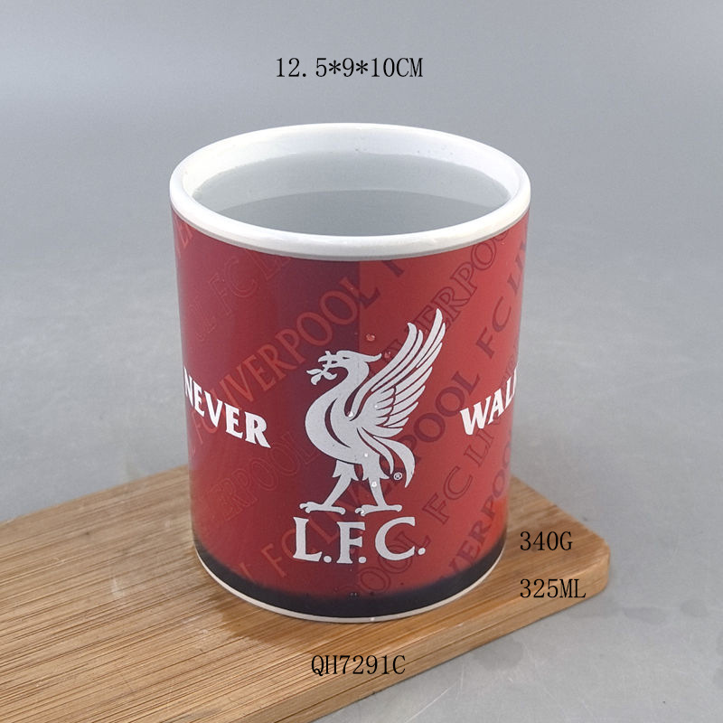 Taza de cerámica minimalista transfronteriza letras inglesas clásicas, temperatura, decoloración, antiescaldado, taza de cerámica con asa para oficina