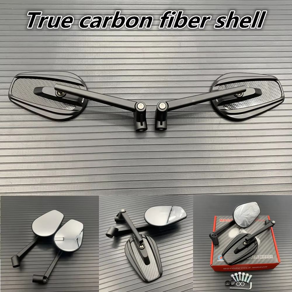 Suitable for Yamaha Suzuki Motorcycle Carbon Fiber Handlebar Rearview Mirror