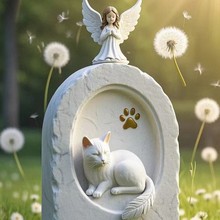 惠安工厂直销宠物墓碑纪念碑 猫猫墓碑