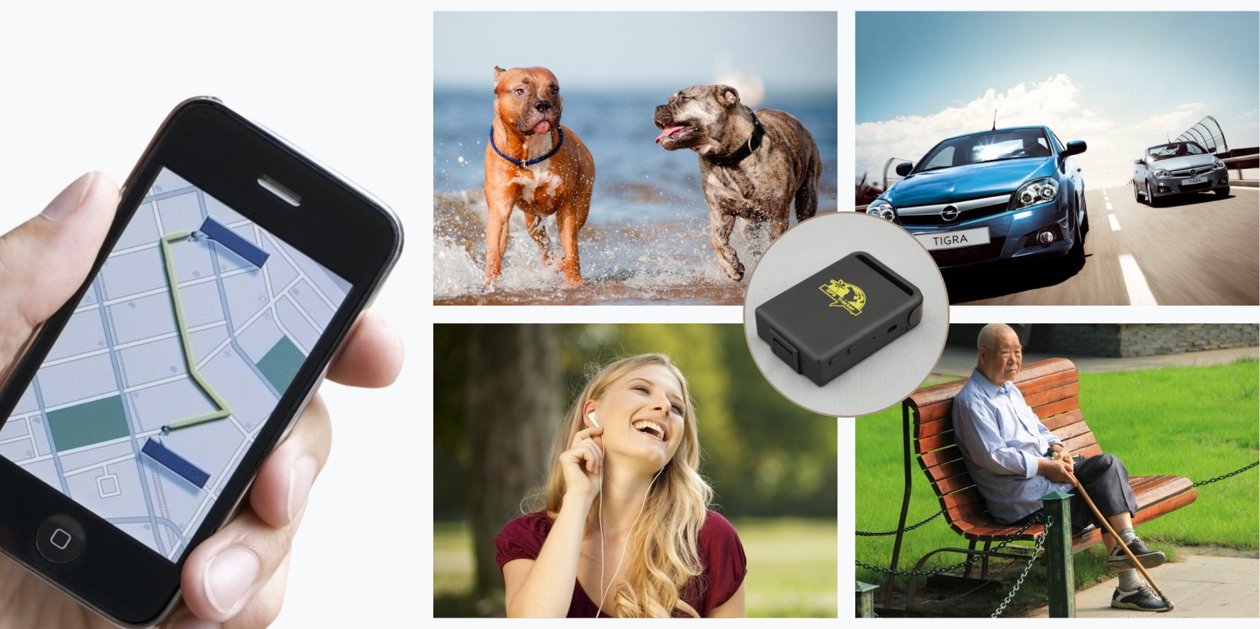 TK102B GPS locator tracker personnel locator quad frequency global