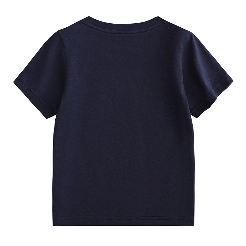 JOJOBEBE ropa infantil europea y americana verano nuevos niños de manga corta de dibujos animados de manga corta impresa cuello redondo niños Camiseta de algodón