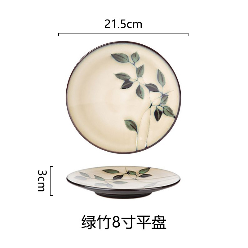 Horno creativo, plato de comida occidental esmaltado, plato de carne, plato de verduras para el hogar, plato de cerámica, plato de pasta de color esmaltado, plato de desayuno al por mayor