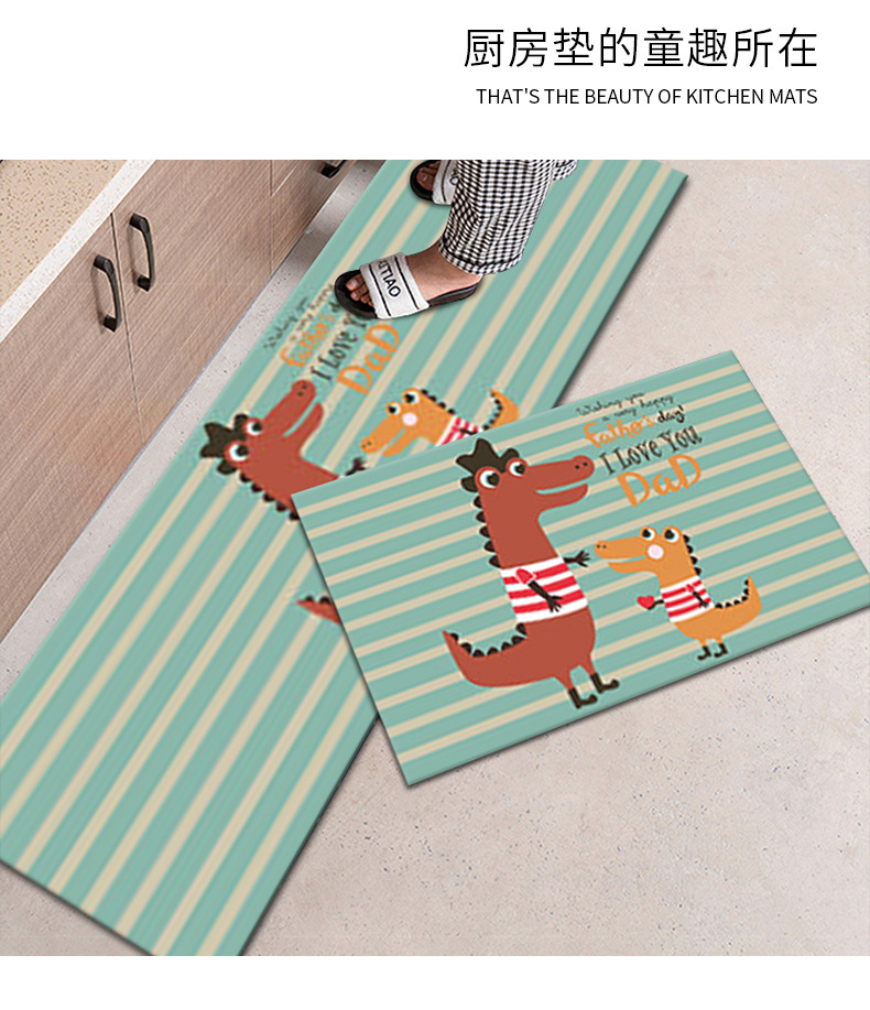 卡通厨房垫,浴室门垫,长条地垫,床边毯,厨房垫,地毯,地垫