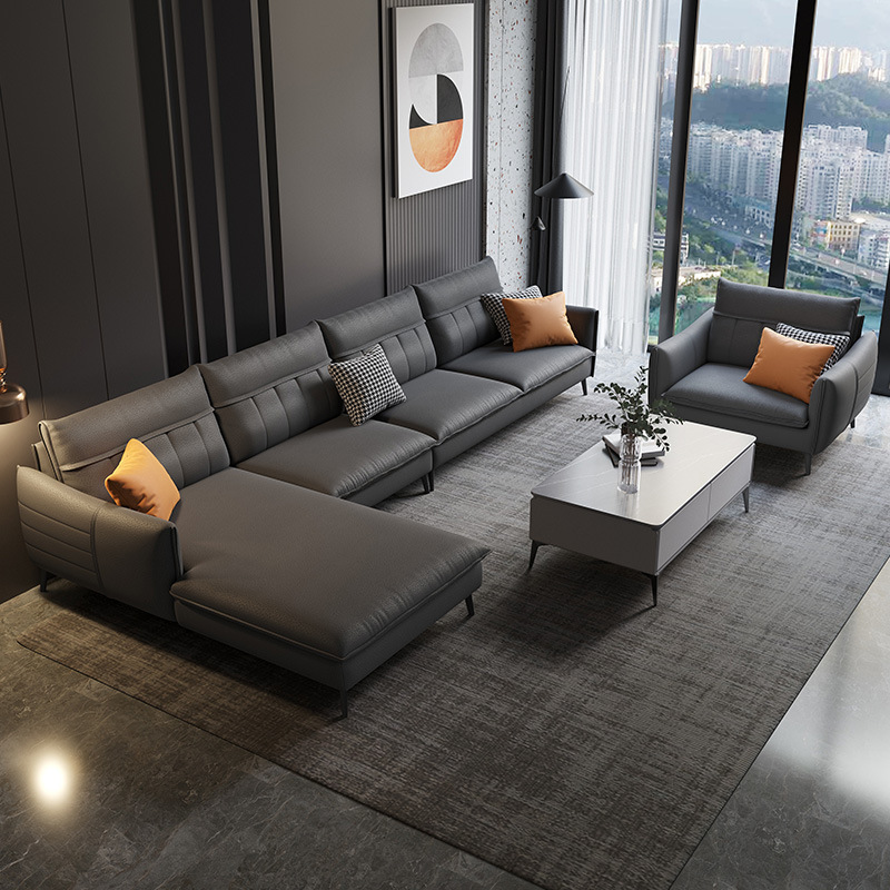 Luz de lujo sofá minimalista estilo italiano tecnología desechable sofá de tela apartamento grande y pequeño moderno minimalista nórdico muebles de sala