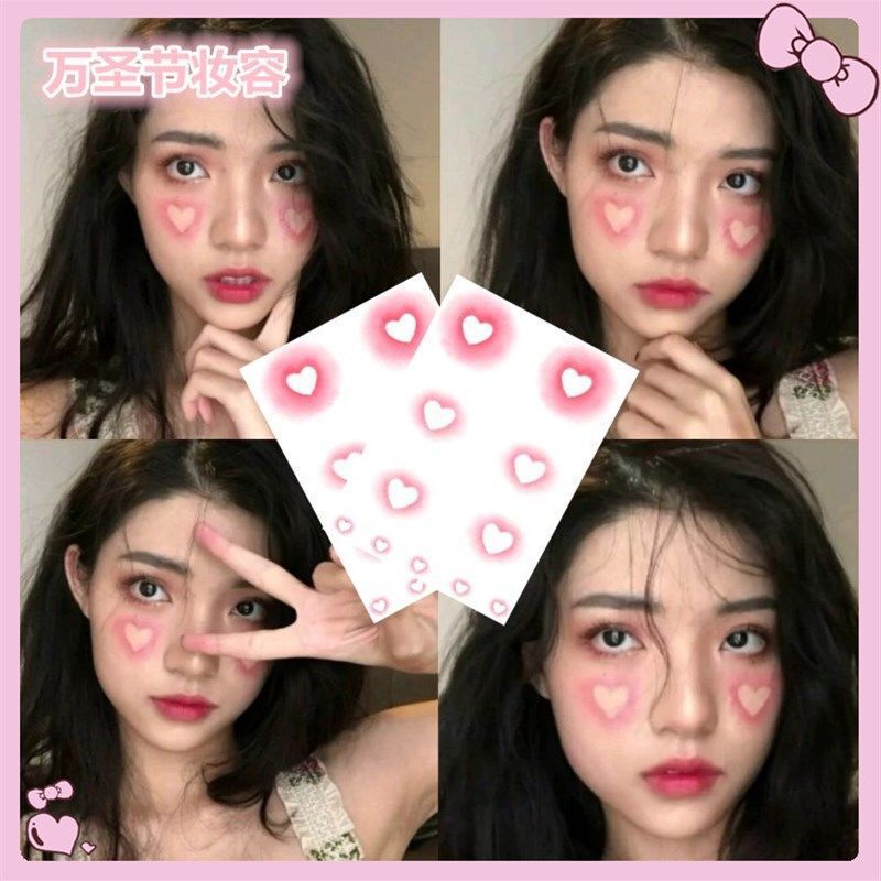 万圣节儿童妆容脸部贴纸 卡通搞怪个性脸部纹身贴纸 派对风贴纸|undefined